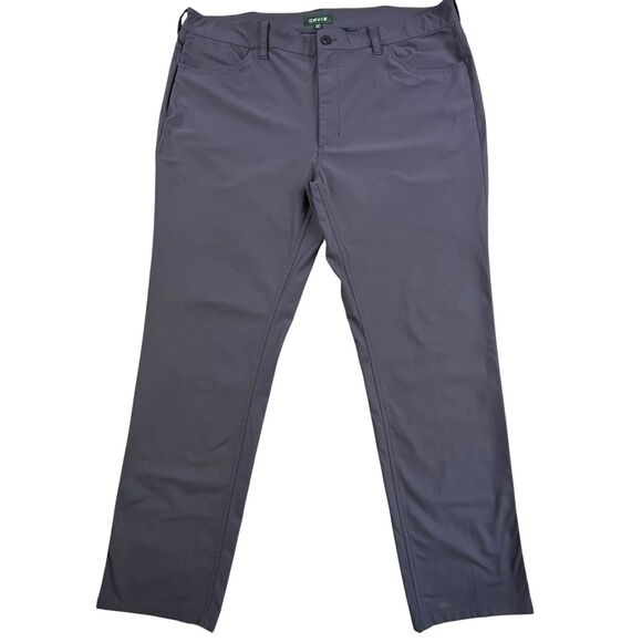 Orvis Tech Pants Mens 40x32 Gray Performance Hybrid Cargo Hiking Trails Trekking - Picture 2 of 12